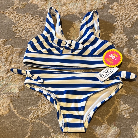 The Children's Place Navy and White Striped Bikini - Picture 1 of 6